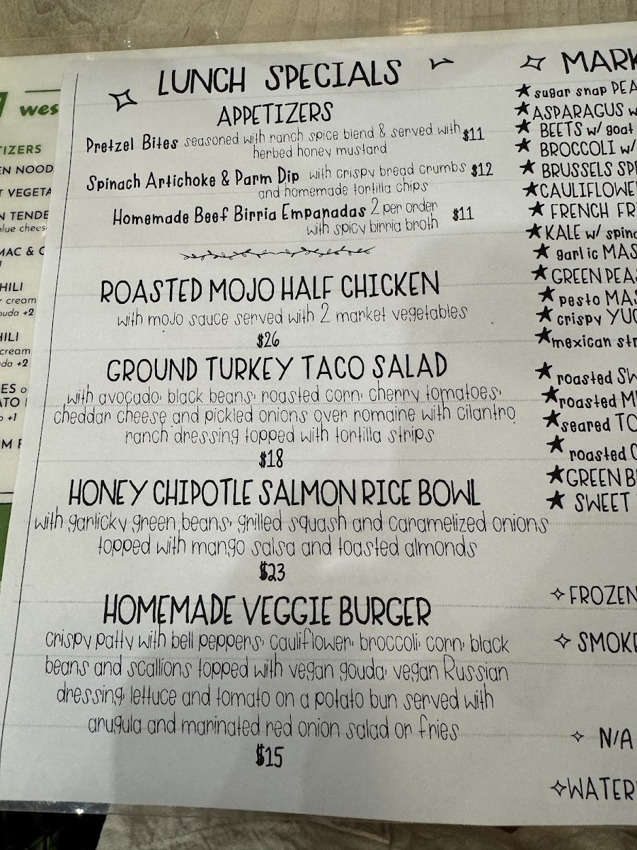 Westville Chelsea Menu - Image 3